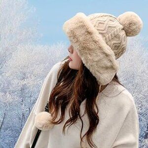 Cute Pompom Slouchy Winter Hat